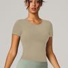 Schnelltrocknendes atmungsaktives Yoga-Top: Hautfreundliches Kurzarm-Slim-Fit für Fitness & Laufen