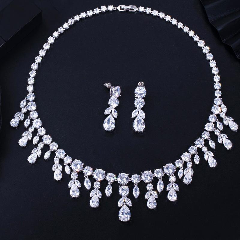 T0139 Super Flash Water Drop Zircon Set, Four-Piece Bridal Dinner Set
