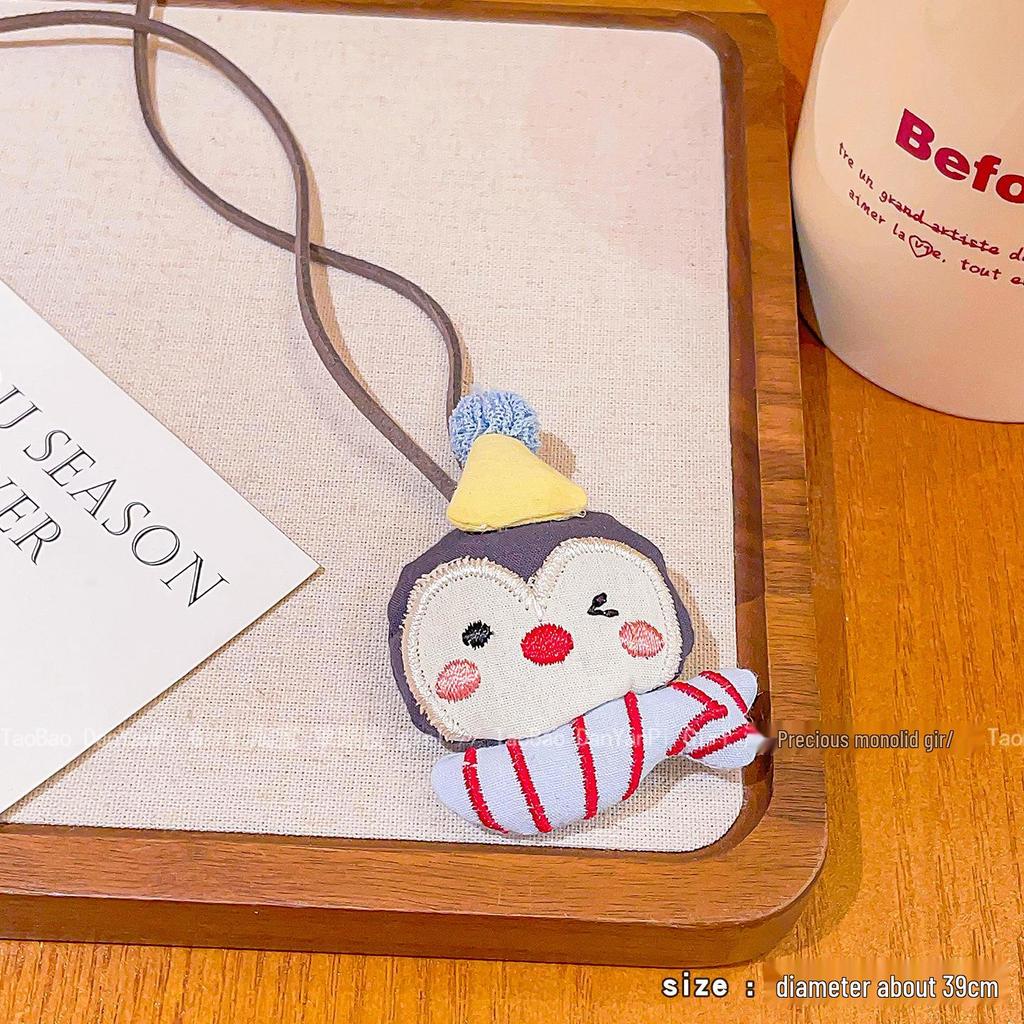 2024 Cute Cartoon Sweater Lanyard Chain for Women - Autumn/Winter Pendant Neckwear & Accessory