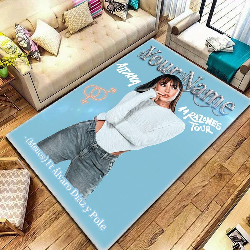 Aitana Custom Name Carpet Rug for Living Room Bedroom Home Sofa Decoration,Kids Play Non-slip Floor Mat