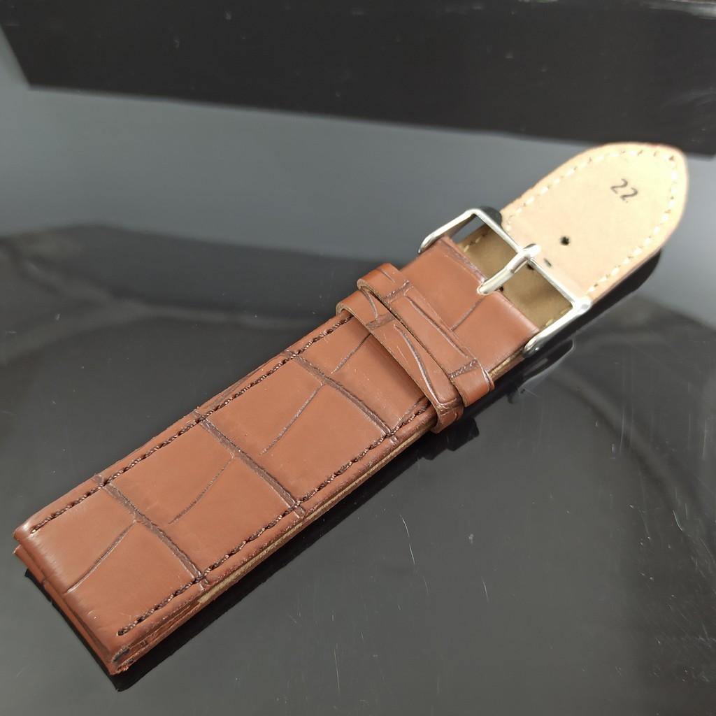22MM LEATHER STRAP WITH TWO SPRING BARS FREE SHIPPINGS 024-1 Strap-024