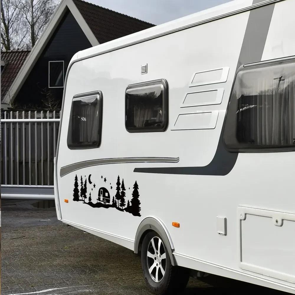Auto Berg Grafik Aufkleber für Wohnmobil Pferdeanhänger Wohnwagen Wohnmobil Van Karosserie Dekor Vinyl Aufkleber Auto Tuning Zubehör
