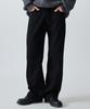 LXT Brushed Cotton Back Elastic Semi-Wide Chino Pants [Black]