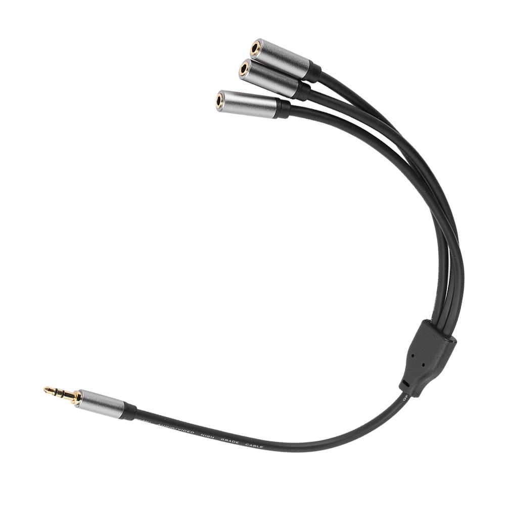 3.5mm 0.1in 3 in 1 Audio Splitter Cable 1 Male to 3 Female Stereo Wire High Compatibility3.5mm 0.1in 1 Male to 3 Female