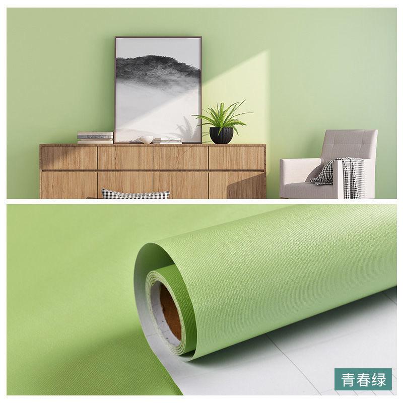 

Macaron DIY Solid Color Stickers Self-adhesive Thickened Waterproof PVC Bedroom Dormitory Wardrobe Wall Renovation Wallpaper 40cmx100cm