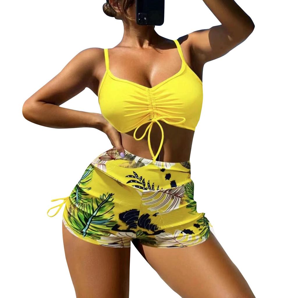 Women's Fashionable Beach Sexy Multi-color High Waisted Bikini Swimsuit