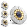 16-LED & 12-LED Stainless Steel Solar In-Ground Lights