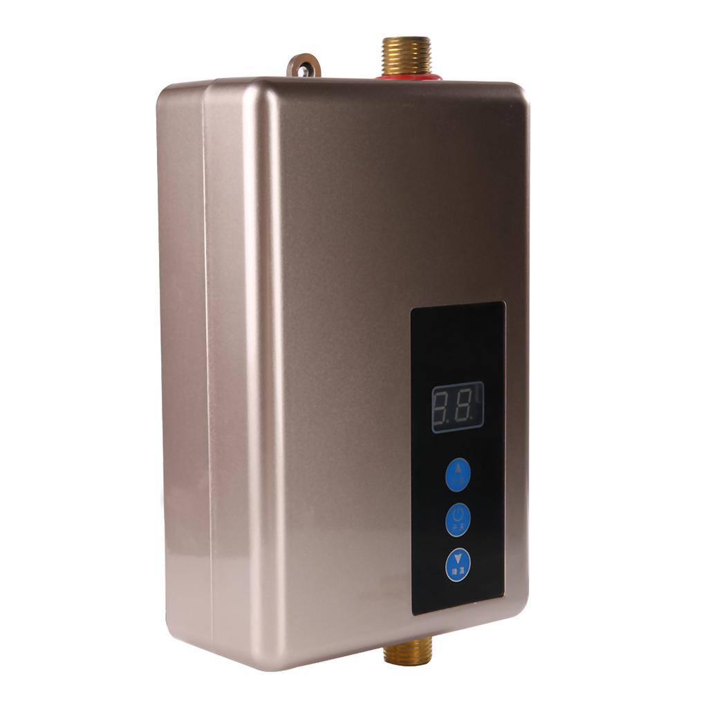 220V 5.5KW Mini Instant Electric Water Heater Tankless Shower Hot Water System Kitchen Golden
