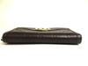 Authentic GUCCI GG Dark Brown Leather Round Zip Wallet #a735  Refurbished