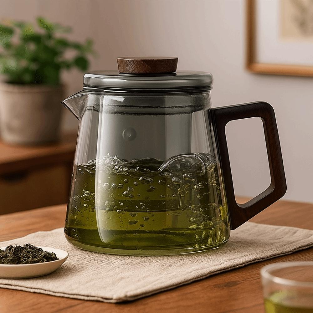 Thickened Glass Tea Separation Teapot High Temperature Resistant Kung Fu Tea Set  Office Teapot