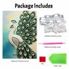 5D Round Pearl Painting Kit Elegant Peacock Pattern DIY Handmade Rhinestone Art Home Interior Decor Gift