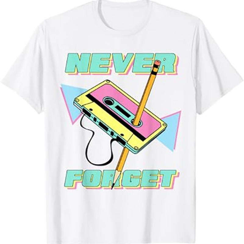 

Retro Cassette Memory T Shirt White S to 5XL S разноцветный