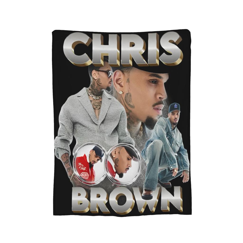 Chris Brown Tour 2025 Throw Fashion Blanket for Couch  Soft Cozy Plush Fashion Blanket Es Multi-size Bedspreads for All Seasons