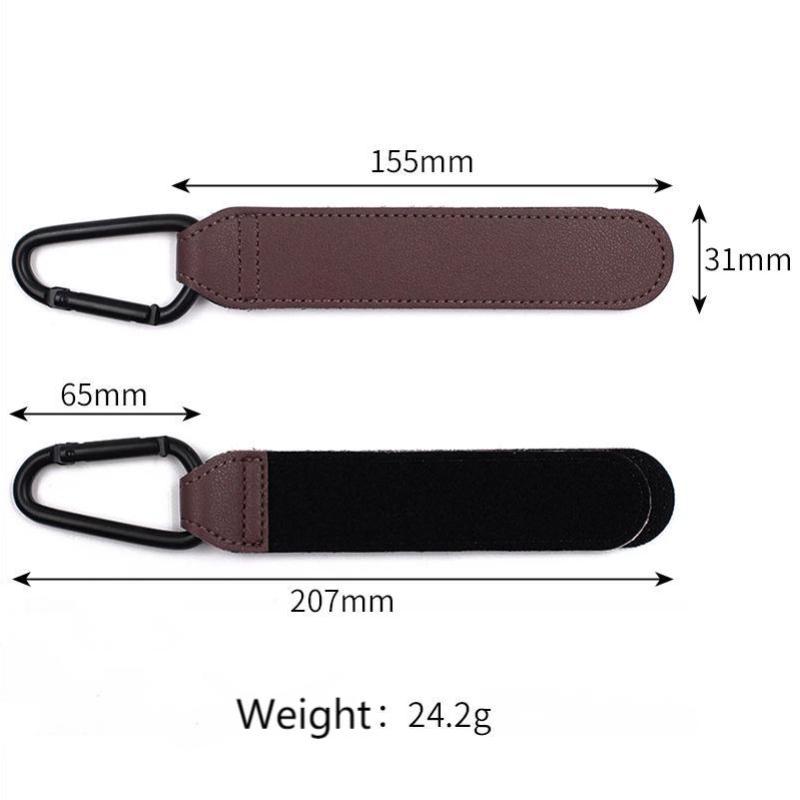 1/2pcs  PU Leather Baby Bag Stroller Hook Stroller Accessories Mummy Pushchair Pram Multifunctional Stroller Hook 360 Degree Rotatable