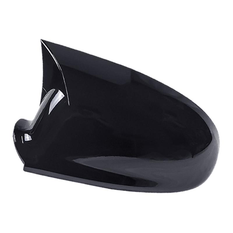 1 Pair OX Horn Shape Rear View Mirror Cover Cap Fit for VW Golf R32 GTI Rabbit Jetta Bora Polo MK4 Passat B5 Glossy Black
