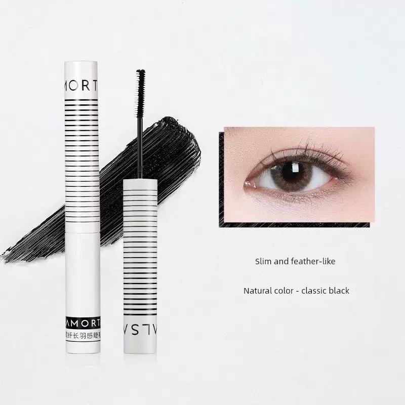 AMORTALS Mascara Base Cream Women's Waterproof Sweat-Proof Hair-Styling Long Curling Natural Long Lasting Ultra-Fine Brush Not Smudge