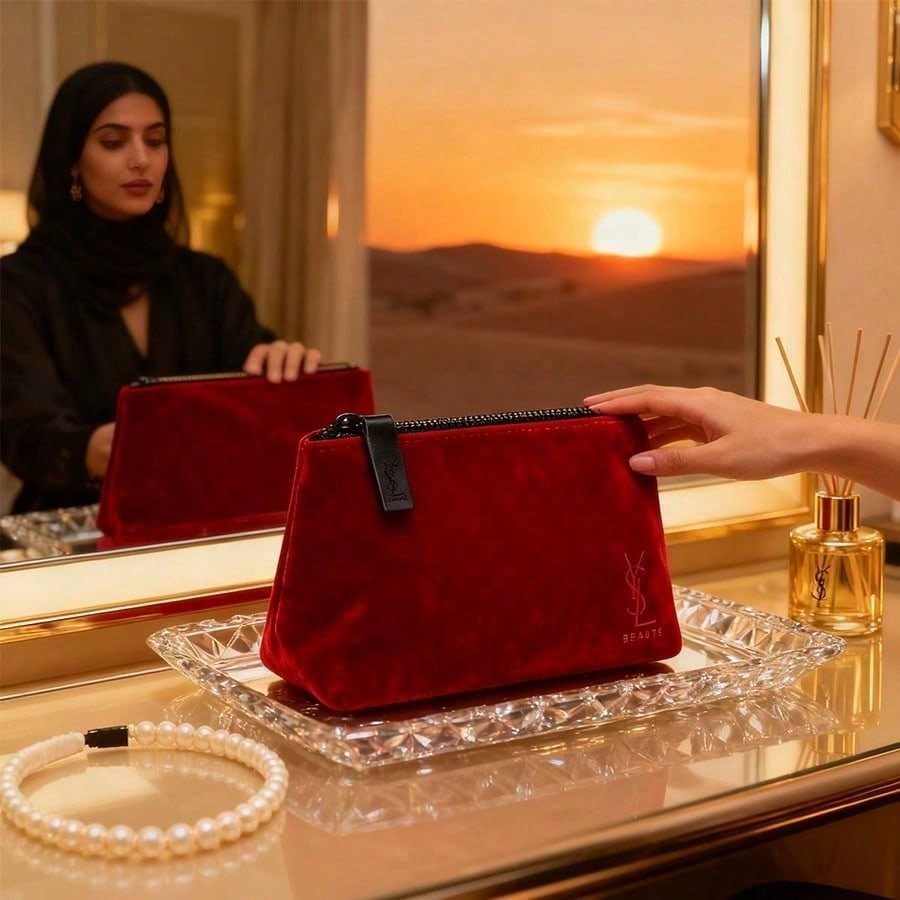 

Больше. Портативная косметичка для помады и макияжа от Yves красный