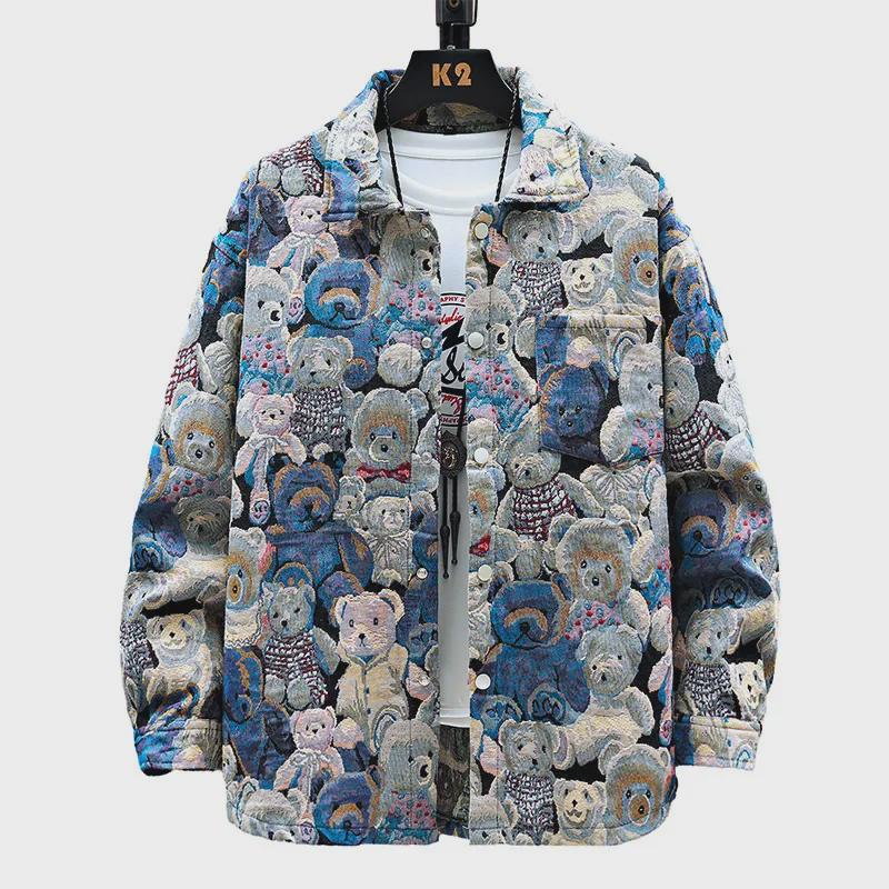 Ανδρικό Υπερμεγέθη Τζάκετ Ντένιμ με Μανίκια Τρία Τέταρτα - Χαλαρή Γραμμή, Μοντέρνο & Ανθεκτικό Ζακάρ Σχέδιο.