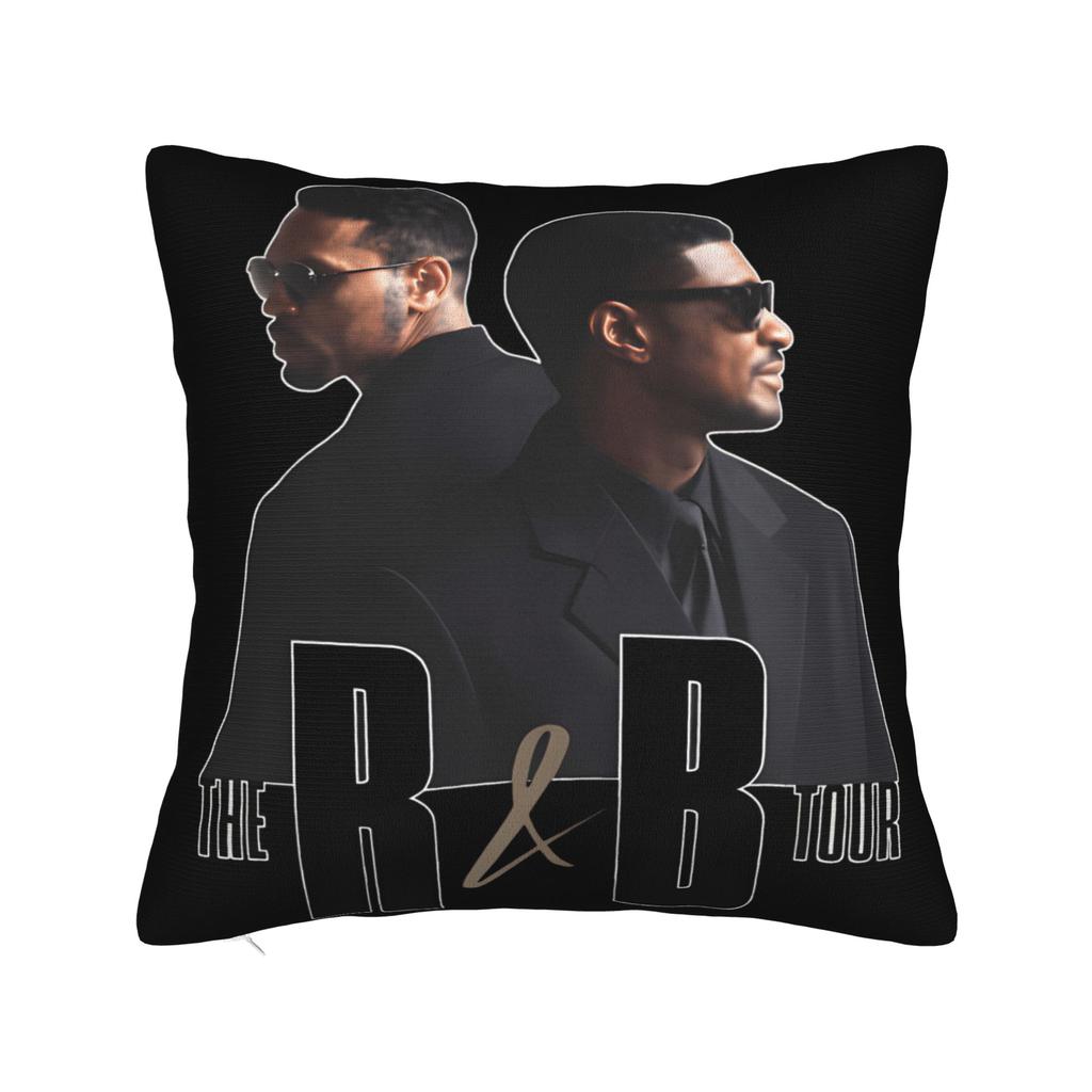Decorative Pillowcase Chris Brown Usher RB Tour Merch Home Pillow Case Cover Drop Shipping MultiSize