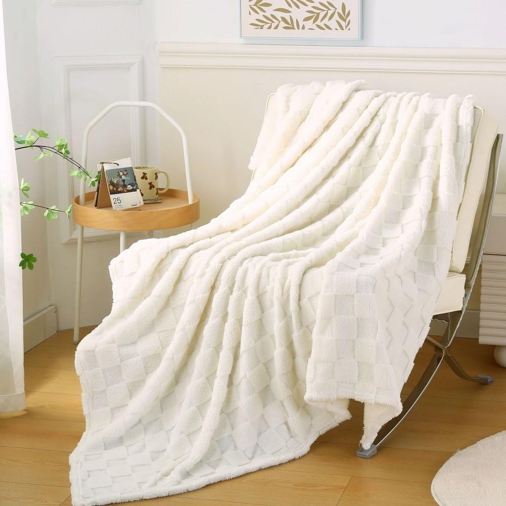 Plush Soft Fleece Blanket Thick Warm Bed Blanket Travel Blanket Sofa Blanket  Home Use