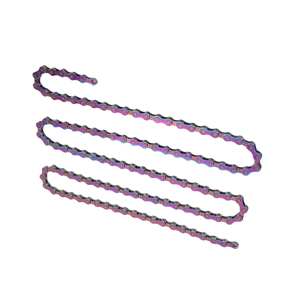 Mountain Bike Chain Fully Plated Rustproof Colorful 11 Speed Bicycle Chain for Mountain Bikes