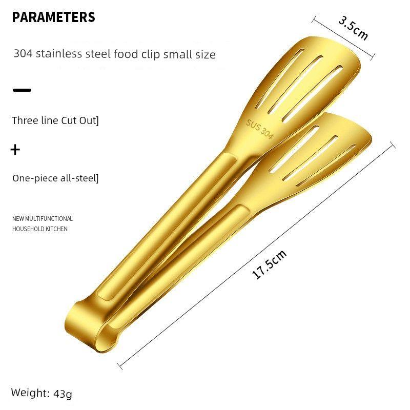 304 Stainless Steel Clip Food Clip Fried Steak Pancake Commercial Barbecue Clip Bread Barbecue Food Food-Grabbing Device Kitchen