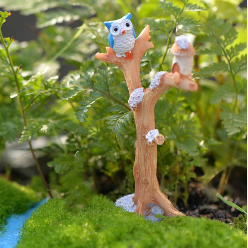 

Миниатюрные ветки деревьев из смолы, набор для садового домика «Сова», куклы, рождественские украшения, детские игрушки жёлтый
