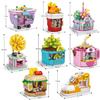 8 Style Mini Street View City Architecture Building Blocks Snack Store Shop House Model Bricks Puzzle Castle Toys for Children