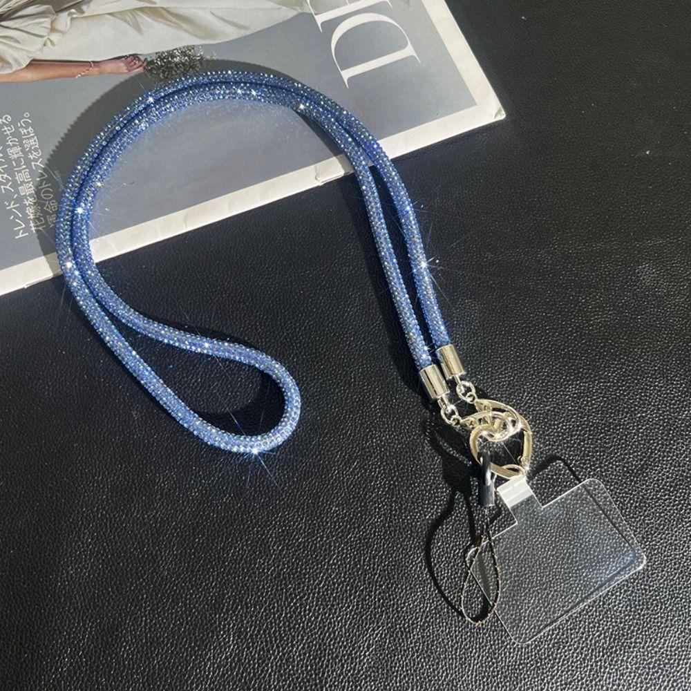 Glitter Crystal Rhinestone Phone Lanyard Bright Bling Bling Phone Case Chain Straps Phone Anti-lost Rope Phone Accessories