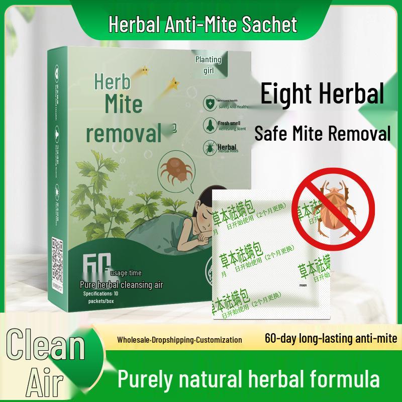 Pliculețe cu Pelin Anti-Acarieni: Pe bază de plante, Sigur pentru Femeile Însărcinate și Bebeluși, Deodorizant Îndepărtare Acarieni pentru Saltele și Lenjerie de Pat