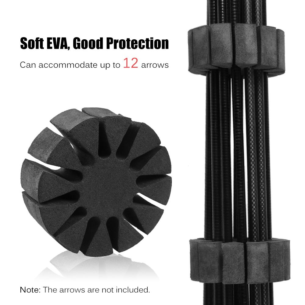Telescopic Archery Arrow Case Carrier Tube with 2 EVA Foam Arrow Protection Racks Holders