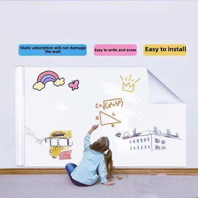 Electrostatic Whiteboard Wall Sticker Children Home Teaching Graffiti Drawing Board Erasable Writing Board Office School Supplies