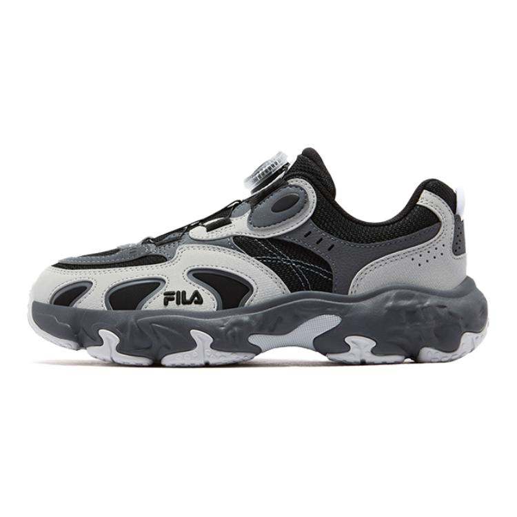 FILA Heritage Synthetic Leather Fabric Retro Rebound Low Top Running Shoes Kids sneakers K15B541106FBS 35
