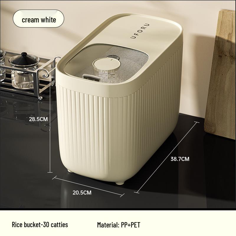 20 Jin Food-Grade Rice Storage Bucket - Sealed, Moisture & Insect-Proof for Kitchen Use