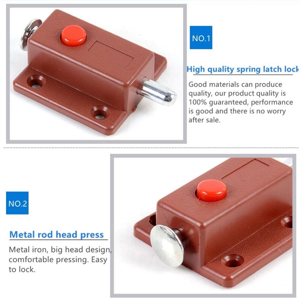 Durable Window Accessories Door Hardware Lock Door Bolt Spring Loaded Push Button