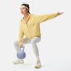 Li-Ning Fitness Series Moisture-Wicking Thermal Fleece Hooded Cardigan Raglan Dopamine Long Sleeve Sweatshirt Women sweatshirt AWDU562-3