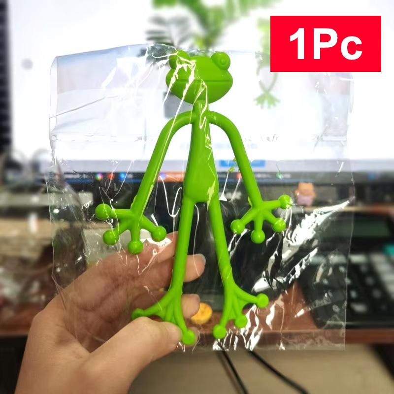 1Pc/4pcs Frog Plant Rack 13cm Frog Shaped Cable Wire Tie Twist Bendable Garden Plant Support Adjustable Flexible Clip for Stem