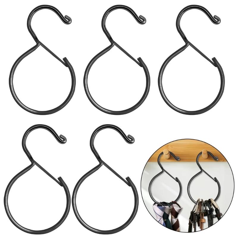Spring Loaded S Shape Hook Easy Mounting Easy Installation Sturdy Iron Storage Solution