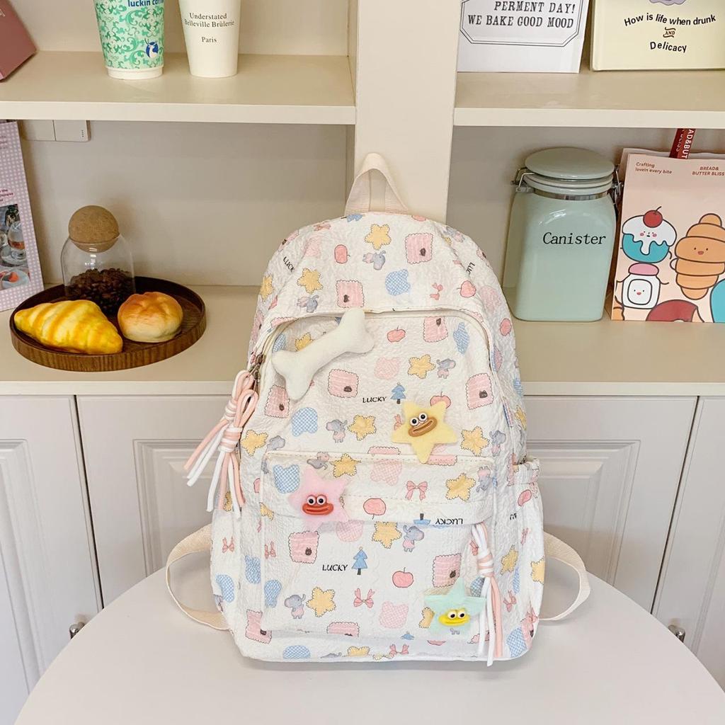 Korean Cute Cartoon Schoolbag for Teens - Large Capacity Backpack for Girls