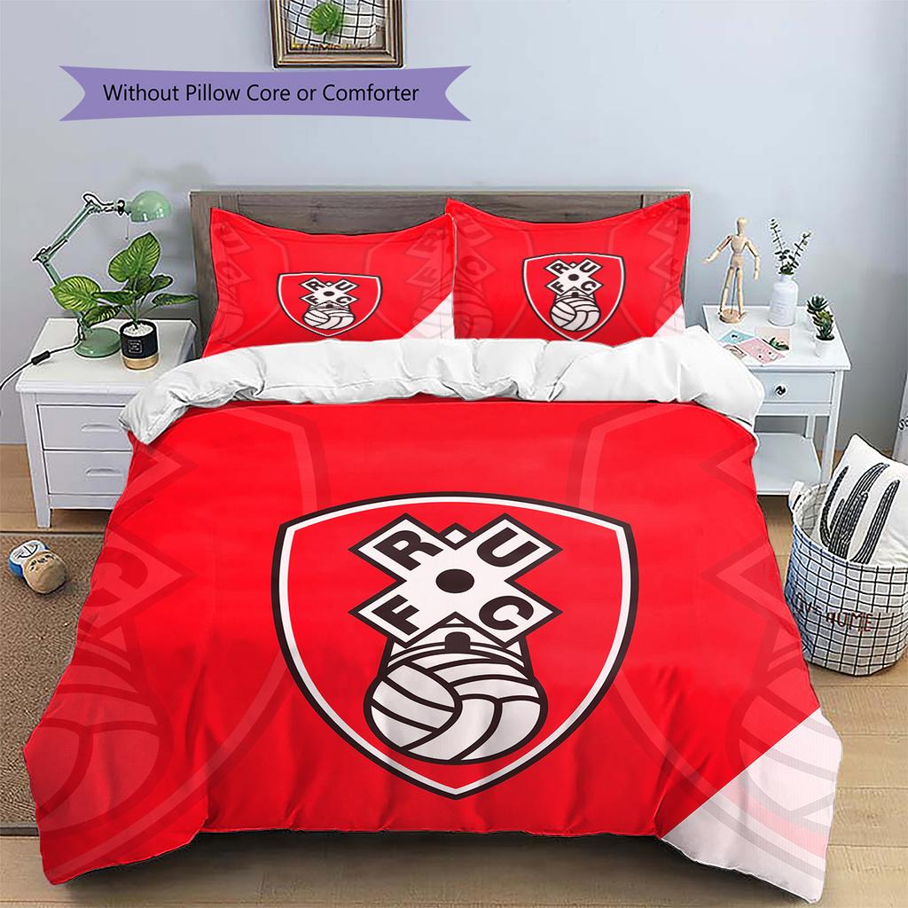 Rotherham United F.C.  Pattern Bedding Quilt Set  Home Decoration  Gift (1 * duvet cover + 2 * pillowcase  without core)