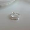 Glossy Wide Surface Irregular Plain Cold Style High-End Open Ring for Index Finger