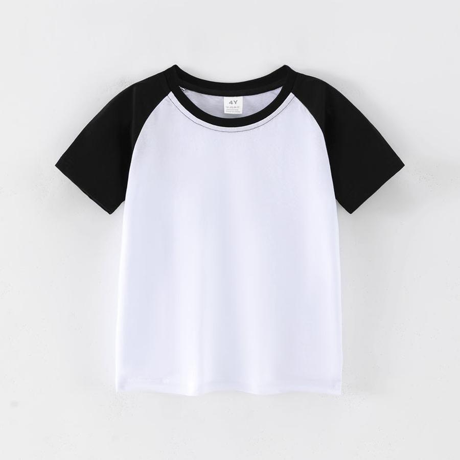 Kids Shoulder Short Sleeve T-Shirt, Pure Cotton Round Neck Summer New Children's Clothing Support Custom Print