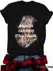 New Summer Women's Short Sleeve Striped Letter T-shirt - European & American Trend