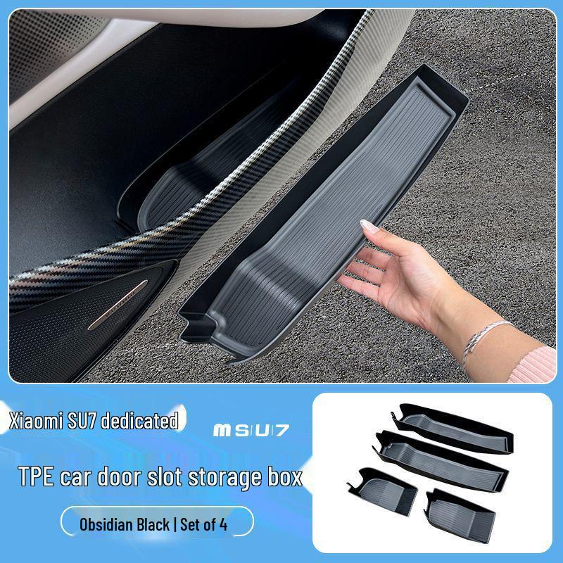 Xiaomi SU7 TPE Car Door Storage Organizer Box - Interior Decoration Accessory