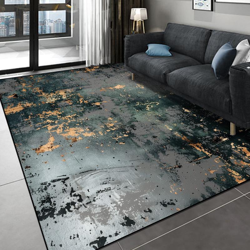 Modern Abstract Carpet for Living Room Decor Large Area Rug Sofa Coffee Table Side Floor Mat Anti-slip Washable Bedroom Door Mat