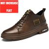 Men Genuine Leather Heightening Shoes Comfort Lace Up Casual Elevator Shoes Commerce Breathable Height Increase Insole 8CM Sport