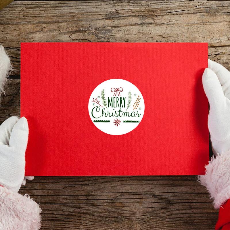 100-500Pcs High-Quality Merry High-Quality Christmas High-Quality Gift High-Quality Decorative High-Quality Stickers High-Quality Round High-Quality