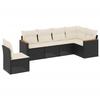VidaXL Garden Lounge Set 6 Pcs with Cushions Black Braided Resin 3226014