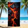 1Pc Lava Through Rocks Beach Towel, Quick Dry, Multi-Use for Beach Pool Gym Yoga Home Travel, Christmas, Halloween, Xmas Gift M92897