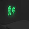 Dark Bathroom Luminous Home Decor Wall Sticker Washroom Door Sign Indicator Label Toilet Sticker